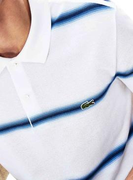 Polo Lacoste Stripe Degrade Azul para Hombre