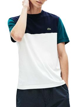 Camiseta Lacoste Panel Blanco para Hombre