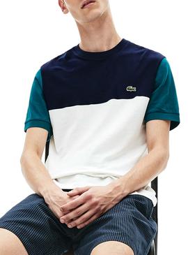 Camiseta Lacoste Panel Blanco para Hombre