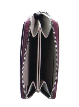 Cartera Lacoste Barbados Granate para Mujer