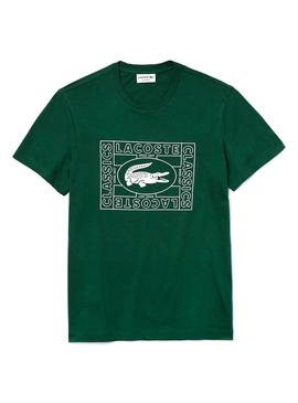 Camiseta Lacoste Vintage Verde para Hombre