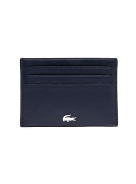 Tarjetero Lacoste Leather Azul para Hombre