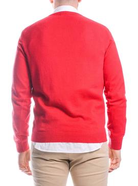 Jersey El Pulpo Cuello Pico Rojo Para Hombre