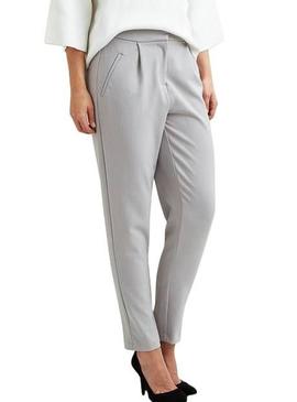 Pantalon Vila Virena Gris Mujer