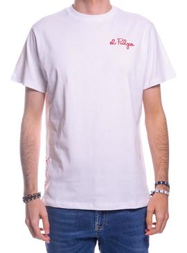 Camiseta El Pulpo Puzzle Blanco Para Hombre