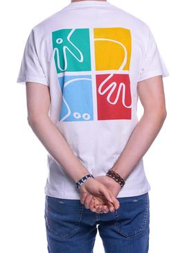 Camiseta El Pulpo Puzzle Blanco Para Hombre