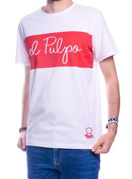 Camiseta El Pulpo Panel Blanco Para Hombre