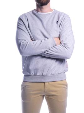 Sudadera El Pulpo Bordado Gris Para Hombre