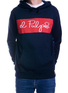 Sudadera El Pulpo Panel Supreme Marino Para Hombre