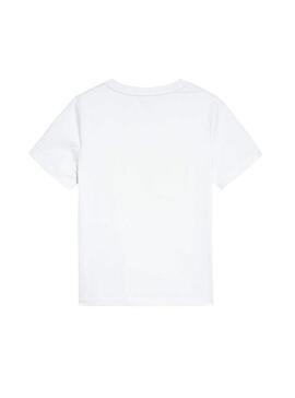 Camiseta Calvin Klein Logo Regular Blanco Niño