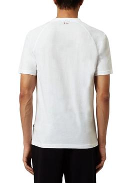 Camiseta Napapijri Sastia Blanco Para Hombre