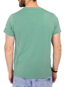 Camiseta Norton Weiss Verde para Hombre