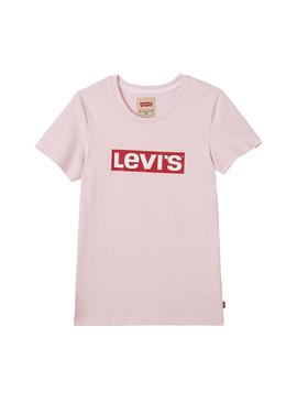 Camiseta Levis Rosa Niño