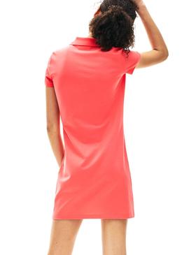 Vestido Lacoste Polo Pique Naranja Mujer