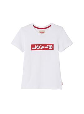 Camiseta Levis Lazy Blanco Niño