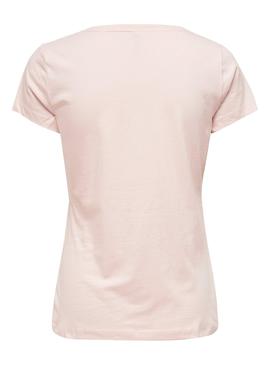 Camiseta Only Lena Wild Rosa para Mujer