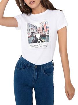 Camiseta Only Snoopy Blanco para Mujer