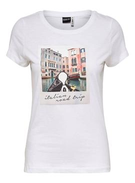 Camiseta Only Snoopy Blanco para Mujer