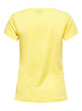 Camiseta Only Snoopy Amarillo para Mujer