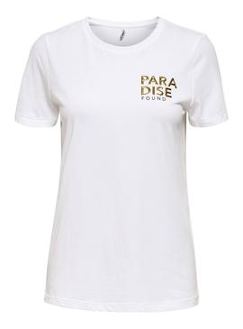 Camiseta Only Kia Blanco para Mujer