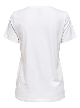 Camiseta Only Kia Strong Blanco para Mujer