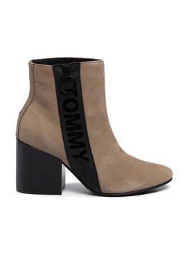 Botines Tommy Jeans Mid Heel Camel Mujer
