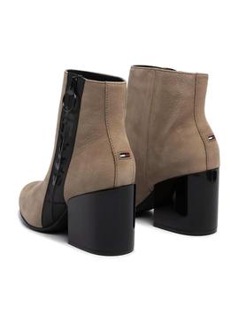 Botines Tommy Jeans Mid Heel Camel Mujer