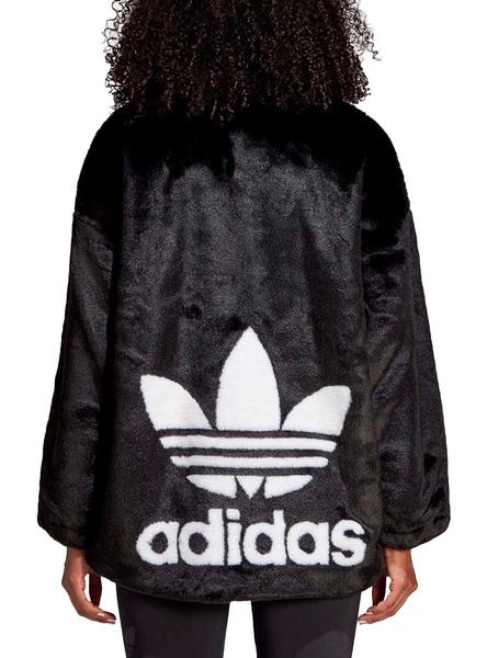 Experto cilindro poetas Chaqueta Adidas Pelo Negro Para Mujer