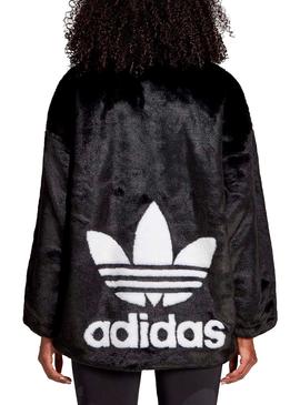 Chaqueta Adidas Pelo Negro Para Mujer