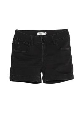 Shorts Name It Salli Denim Negro Para Niña