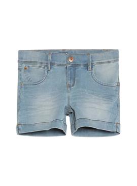 Shorts Name It Salli Denim Light Blue Para Niña