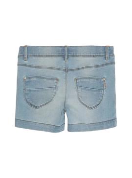 Shorts Name It Salli Denim Light Blue Para Niña