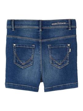 Shorts Name It Salli Denim Medium Blue Para Niña