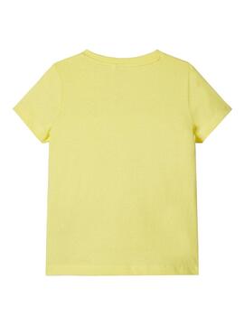 Camiseta Name It Hallu Amarillo Para Niña