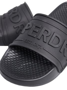 Chanclas Superdry Chunky Negro Para Mujer