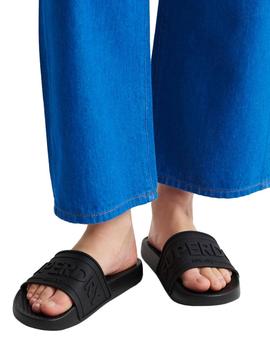 Chanclas Superdry Chunky Negro Para Mujer