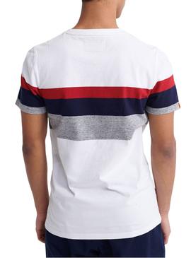 Camiseta Superdry Classic Stripe Blanco Hombre