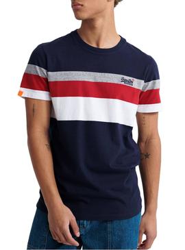 Camiseta Superdry Classic Stripe Marino Hombre