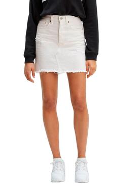 Falda Levis Deconstructed Iconic Blanco Mujer