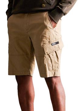 Bermudas Superdry Core Cargo Beige Para Hombre