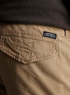 Bermudas Superdry Core Cargo Beige Para Hombre