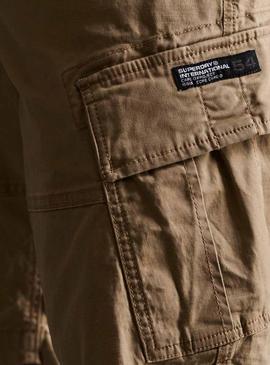 Bermudas Superdry Core Cargo Beige Para Hombre