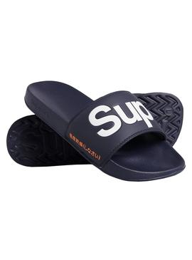 Chanclas Superdry Classic Marino Para Hombre