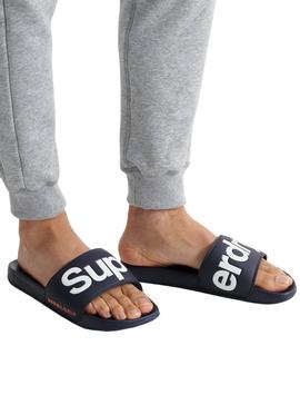 Chanclas Superdry Classic Marino Para Hombre