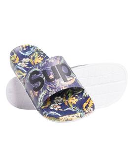 Chanclas Superdry Printed Azul Para Hombre