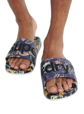 Chanclas Superdry Printed Azul Para Hombre