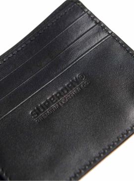 Cartera Superdry Bagde Negro Para Hombre