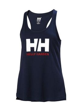 Camiseta Helly Hansen Logo Marino Para Mujer