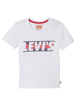 Camiseta Levis Strip Blanco Niño