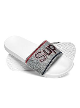 Chanclas Superdry College Gris Para Hombre